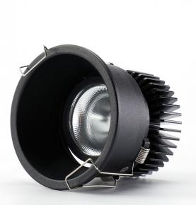 Recessed Narrow Edge Black Aluminium COB LED Downlight